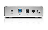 G-Technology 4TB G-DRIVE USB 3.0 Desktop External Hard Drive, Silver - Compact, High-Performance Storage - 0G03594