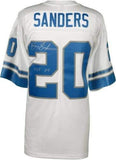 Barry Sanders Detroit Lions Autographed White Mitchell & Ness Replica Jersey