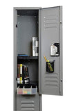 Tools for School Locker Shelf. Adjustable Width 8" - 12 1/2" and Height 9 3/4" - 14". Stackable and Heavy Duty. (Black, Single)