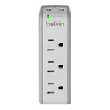 Belkin 3-Outlet USB Surge Protector w/Rotating Plug– Ideal for Mobile Devices, Personal Electronics, Small Appliances and More (918 Joules)