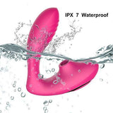 Clitoral Sucking Vibrator, G Spot Clit Dildo Vibrators Waterproof, Rechargeable Clitoris Stimulator with 10 Suction & Vibration Patterns (Pink)