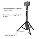 Selfie Stick & Tripod Fugetek, Integrated, Portable All-In-One Professional, Heavy Duty Aluminum