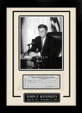 John F Kennedy JFK Facsimile Sign Autograph Personal Check Framed 8x10 Display