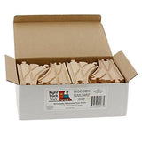 Wooden Train Track 52 Piece Set - 18 Feet Of Track Expansion And 5 Distinct Pieces - 100% Compatible with All Major Brands