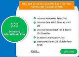 Lycamobile $23 Plan Prepaid Sim Card Include 3 Month Service