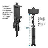 Selfie Stick & Tripod Fugetek, Integrated, Portable All-In-One Professional, Heavy Duty Aluminum