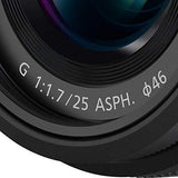 Panasonic Lumix G Lens, 25mm, F1.7 ASPH, Mirrorless Micro Four Thirds, H-H025K (USA Black)