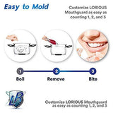 LORIOUS Mouthguard - One Size Fits All Premium Set of 4 BPA Free Moldable, Customizable and Trimmable Medical Grade Mouth guard