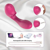 Clitoral Sucking Vibrator, G Spot Clit Dildo Vibrators Waterproof, Rechargeable Clitoris Stimulator with 10 Suction & Vibration Patterns (Pink)