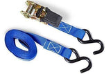 Ratchet Tie Down Straps - 4 Pk - 15 Ft- 500 Lbs Load Cap- 1500 Lb Break Strength- Cambuckle Alternative- Cargo Straps Includes 2 Bungee Cord