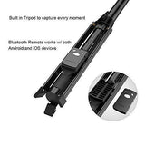 Selfie Stick & Tripod Fugetek, Integrated, Portable All-In-One Professional, Heavy Duty Aluminum