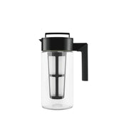 Takeya 10310 Patented Deluxe Cold Brew Iced Coffee Maker with Airtight Lid & Silicone Handle, 1 Quart, Black - Made in USA BPA-Free Dishwasher-Safe