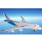 Toysery Airplane Toys for Kids with Bump and Go Action - Airbus A380 Toy Planes for Boys and Girls with Flashing Lights, Real Jet Sound