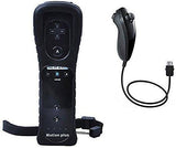 Wii Motion Controller, Built in Motion Plus Remote and Nunchuck with Protective Case for Nintendo Wii Wii U(Black)
