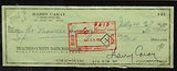 Chicago Cubs Harry Caray Signed Cancelled Check with Photo (Framed)