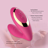 Clitoral Sucking Vibrator, G Spot Clit Dildo Vibrators Waterproof, Rechargeable Clitoris Stimulator with 10 Suction & Vibration Patterns (Pink)