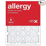 AIRx ALLERGY 20x25x1 MERV 11 Pleated Air Filter - Made in the USA - Box of 6