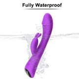 G Spot Rabbit Vibrator with Bunny Ears for Clitoris Stimulation, PALOQUETH Waterproof Dildo Vibrator Clit Stimulator with 9 Vibration Modes Quiet