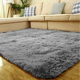 Ultra Soft 4.5 cm Thick Indoor Morden Shaggy Area Rugs Pads-grey