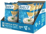 Quest Nutrition Tortilla Style Protein Chips, Ranch, Low Carb, Gluten Free, Baked, 8 Count