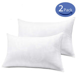 Emolli 12 x 20 Pillow Inserts Set of 2, Throw Pillow Inserts - white