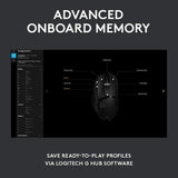 Logitech G502 Lightspeed Wireless Gaming Mouse with Hero 16K Sensor, PowerPlay Compatible, Tunable Weights and Lightsync RGB