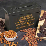 Man Crates Premium Jerky Ammo Can – The Ultimate Gift for Meat Lovers – Includes 3 Beef Jerky Flavors, Gourmet Almonds, Corn Nuggets And More