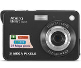 AbergBest 21 Mega Pixels 2.7" LCD Rechargeable HD Digital Camera,Video camera Digital Students cameras,Indoor Outdoor for Adult/Seniors/Kids (Black)