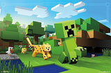 Trends International Minecraft Ocelot Chase Wall Poster 22.375" x 34" Black Framed