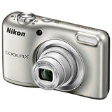 Nikon COOLPIX A10 16.1MP 5x Optical Zoom NIKKOR Glass Lens Digital Camera (Silver) + 32GB SDHC High Speed Memory Card+ AA Spare Batteries