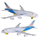 Toysery Airplane Toys for Kids with Bump and Go Action - Airbus A380 Toy Planes for Boys and Girls with Flashing Lights, Real Jet Sound