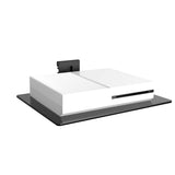 WALI CS201-1 Floating Wall Mounted Shelf with Strengthened Tempered Glasses, black
