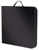 Cosco Deluxe 6 Foot x 30 inch Fold-in-Half Blow Molded Folding Table, Black Black
