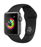 Apple Watch Series 3 (GPS, 38mm) - Space Gray Aluminium Case with Black Sport Band