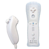 Built in Motion Plus Remote and Nunchuck Controller+Case for Nintendo Wii&Wii U (White)