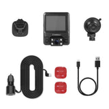 Uber Dual Lens Dash Cam Built-in GPS in Car Dashboard Camera Crosstour 1080P Front and 720P Inside with Parking Monitoring, Infrared Night Vision