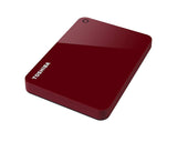 Toshiba Canvio Advance 2TB Portable External Hard Drive USB 3.0, Red (HDTC920XR3AA)