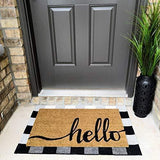 Cotton Buffalo Plaid Rugs Black and White Checkered Rug Welcome Door Mat