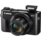 Canon PowerShot G7 X Mark II Digital Camera (Black) with Essential Accessory Bundle - Includes: SanDisk Ultra 64GB SDXC Memory Card, 1 ReplaceBattery