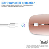 Bluetooth Wireless Mouse, Dual Mode Slim Rechargeable Wireless Mouse Silent Cordless Mouse with Bluetooth 4.0 and 2.4G Wireless, (Rose Gold)