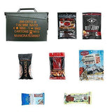 Man Crates Premium Jerky Ammo Can – The Ultimate Gift for Meat Lovers – Includes 3 Beef Jerky Flavors, Gourmet Almonds, Corn Nuggets And More
