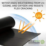 Rubber Sheet Warehouse .125" (1/8") Thick x 3" Wide x 10' Feet -Neoprene Rubber Strip Commercial Grade 65A, Smooth Finish, Solid Rubber