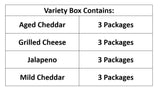 Just the Cheese Bars, Crunchy Baked Low Carb Snack Bars. 100% Natural Cheese. High Protein and Gluten Free, Variety Box (12 Two-Bar Packs)