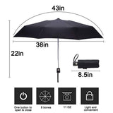 Goothdurs Automatic Mini Travel Windproof Umbrella Compact Auto Open/Close Small Lightweight Folding Rain Umbrellas for Women Men Kids