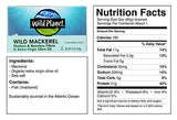 Wild Planet Wild Mackerel Fillets in Organic Extra Virgin Olive Oil, Skinless & Boneless, 3rd Party Mercury Tested, 4.4 Ounce (Pack of 12)