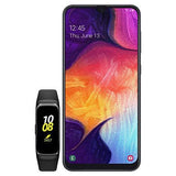 Samsung Galaxy A50 US Version Unlocked Smartphone with 64GB Memory, 6.4" Screen, 12 Month Samsung US Warranty, Black with Fit Black (Bluetooth)