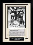 Paul McCartney Facsimile Signed Autographed Personal Check Framed 8x10 Display