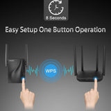 WiFi Range Extender - 750Mbps WiFi Repeater Wireless Signal Booster, 2.4 & 5GHz Dual Band WiFi Extender