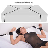 Fetish Bed Restraint Kit for Sex,Utimi BDSM Toys Sets with Hand Cuffs Ankle Cuff Bondage Collection,Blindfold & Plumage Included
