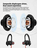 Otium Bluetooth Headphones, Best Wireless Earbuds IPX7 Waterproof Sports Earphones w/Mic HD Stereo Sweatproof in-Ear Earbuds Gym Running Headsets